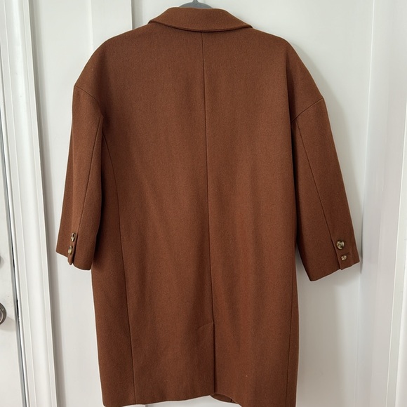 Anthropologie Wool Blend Brown Coat Size M - Picture 6 of 9